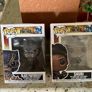 Funko Pop Marvel Vinyl Bobble Head Black Panther Warrior Falls & Shuri (2)